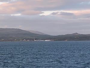 the coast of Islay seen from the ferry.